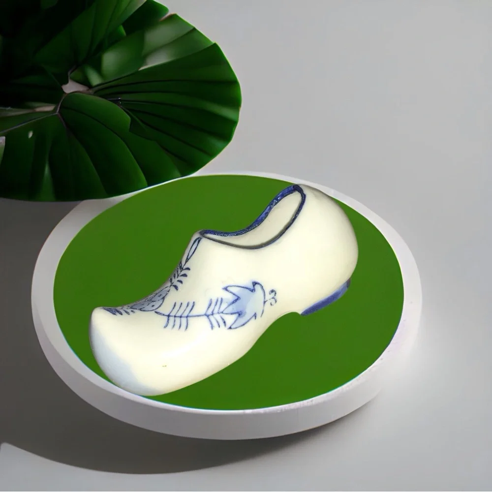 Vintage 1960 Made in Japan Glossy Deft Porcelain Clog Shoe Figurine